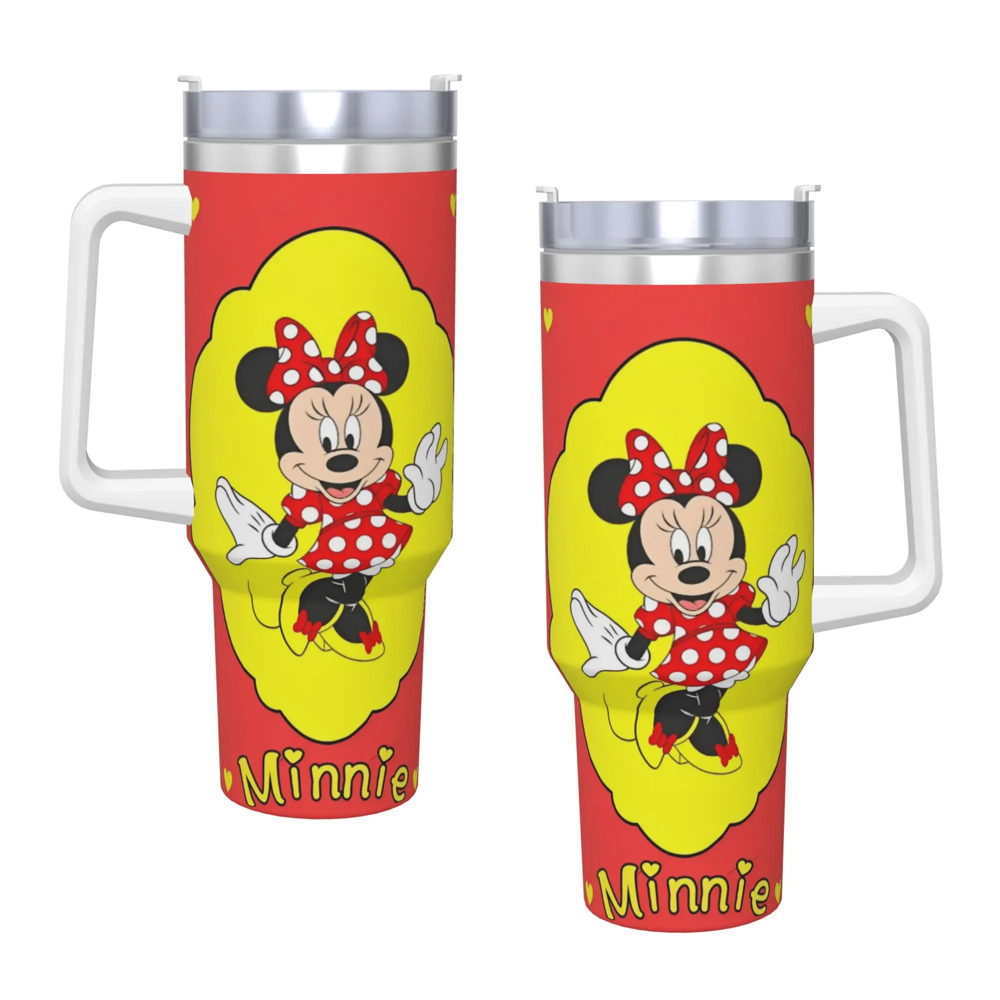 

Термокружка из нержавеющей стали с принтом Минни Маус, большая емкость, для кофе и воды