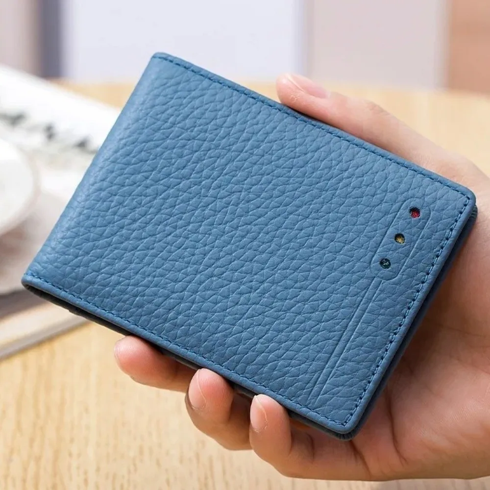 

Простая мужская сумка для карт из воловьей кожи, ультратонкий RFID-блокирующий держатель для кредитных карт, портативный минималистичный чехол для автомобильных лицензий, унисекс