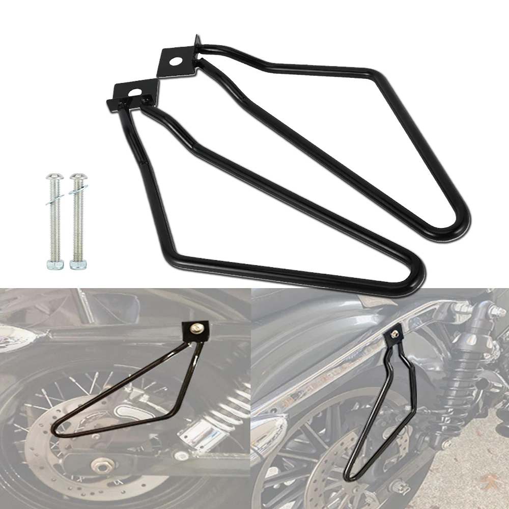 Universal Bag Retro Bracket Side Box Hanging Saddle Bag Mount Accessories For KTM Honda Yamaha Kawasaki Dirt Pit Bike Motocross