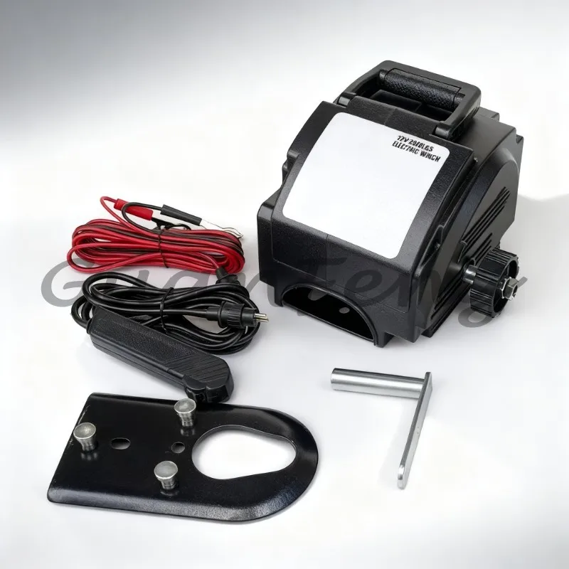 Useful Electric Marine Winch 12V Rubber Boat Yacht Portable 2000lbs Capacity Small Crane Tractor for Water Sports NEW