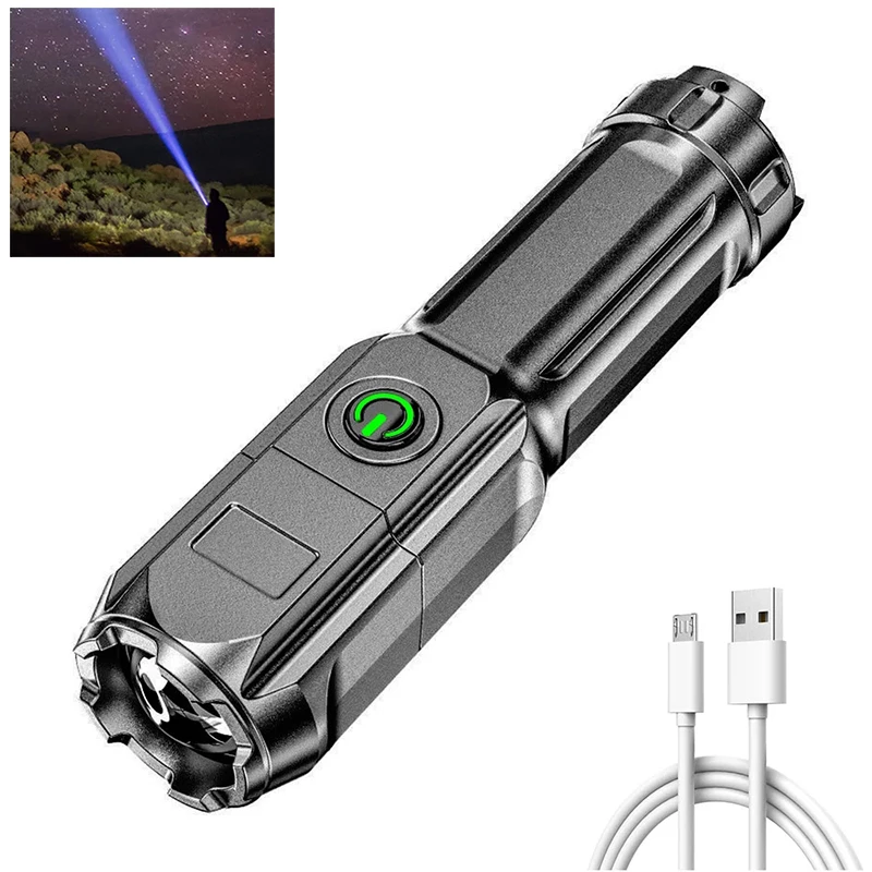 

Flashlight Strong Light Rechargeable Zoom Giant Bright Xenon Special Forces Home Outdoor Portable Led Luminous Flashlight
