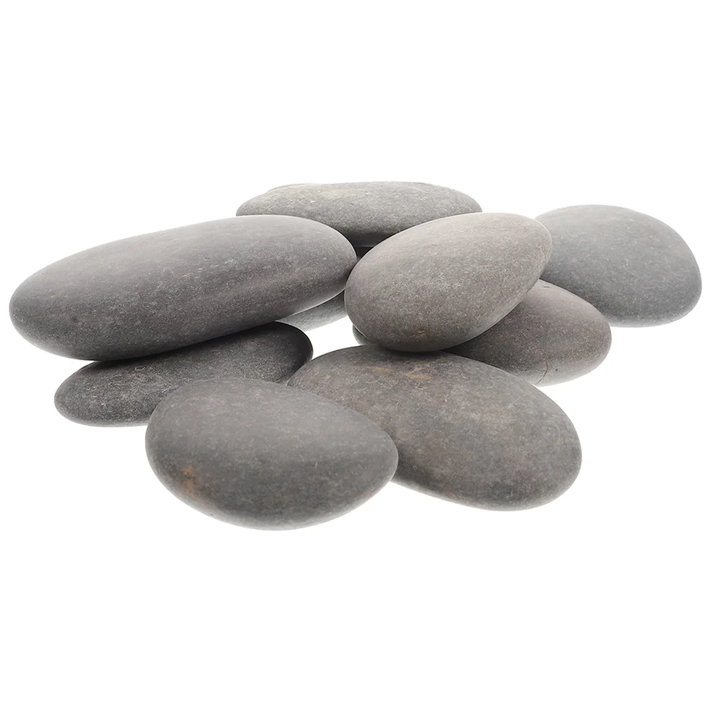 

20 Pcs Pebble Painting Stone Gravel Rock Painted Grey DIY River Rocks Child Cobble