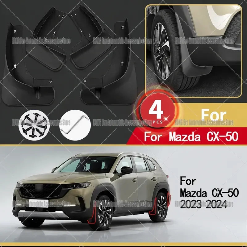 For Mazda CX-50 2023 2024 Mud Flaps Front Rear Splash Guards Fender Liners Wheel Arch Protection Auto Accessories