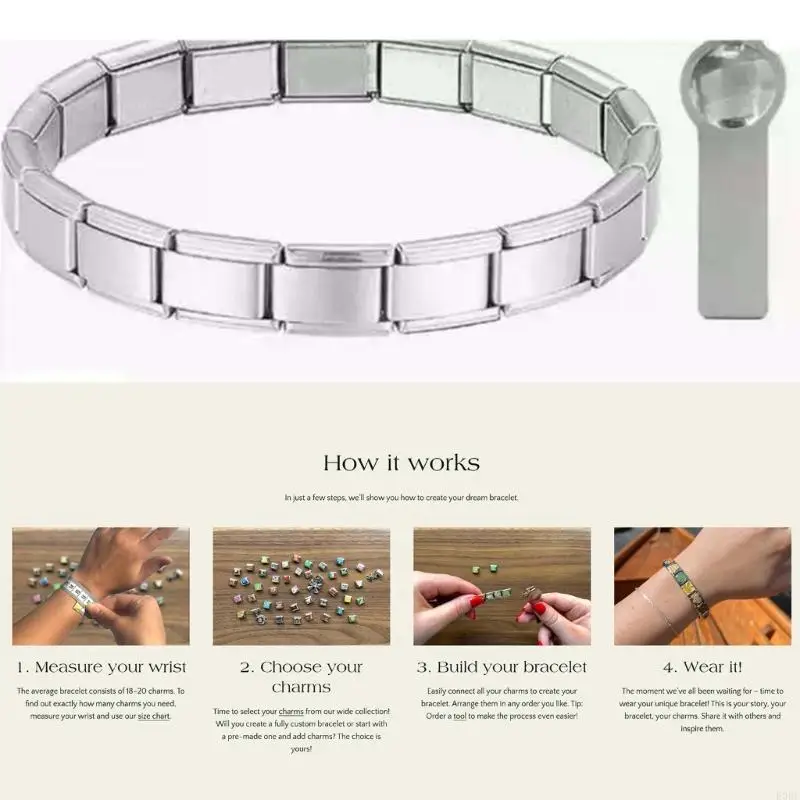 

Модульный итальянский браслет-подвеска цвета: золото, серебро 9 мм, браслет из нержавеющей стали, модуль для женщин, мужчин,