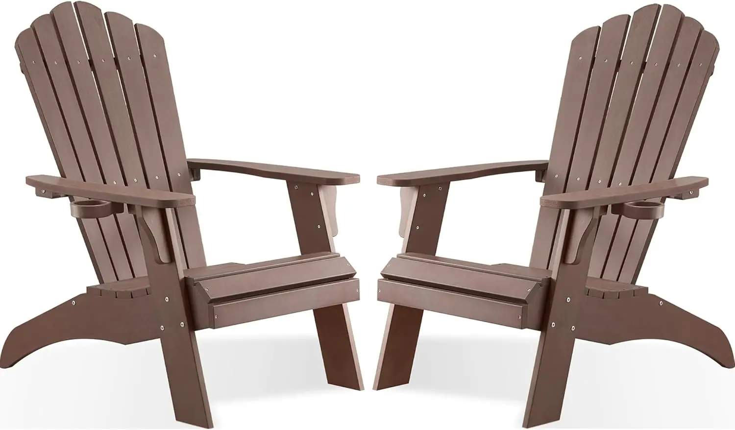 350Lbs Support Patio Chairs for Garden, Weather Resistant Adirondack Chair Looks Like Real Wood