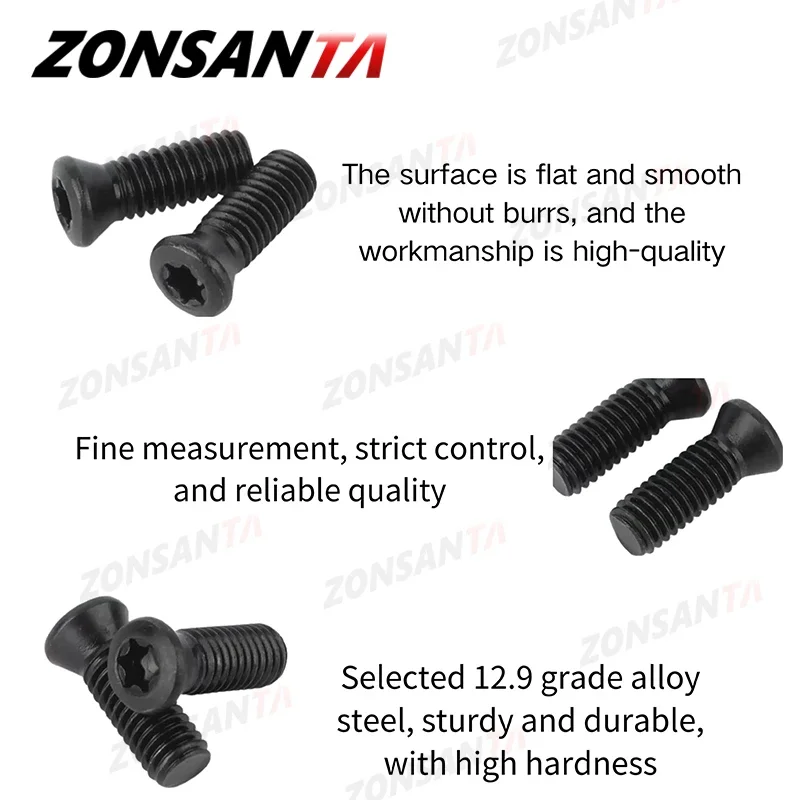 Grado 12.9 Inserto CNC Vite Torx M2 M2.5 M3 M3.5 M4 M5 M6 Per Sostituire Inserti in metallo duro Accessori CNC Tornio Portautensili Bullone