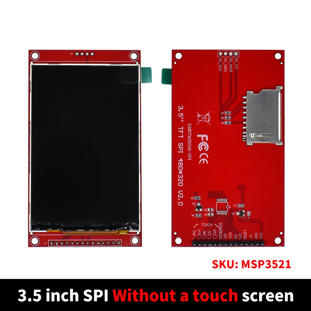 Module Écran LCD TFT 4 Pouces ILI9488 Résolution 480x320 Tactile SPI - 14 Broches