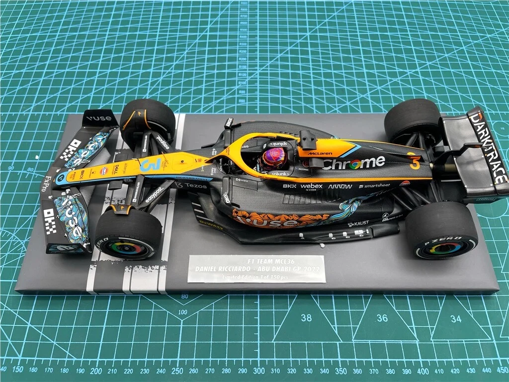 

Minichamps 1:18 F1 MCL36 Ricardo Abu Dhabi 2022, коллекционная статическая модель автомобиля из смолы и металла, подарок