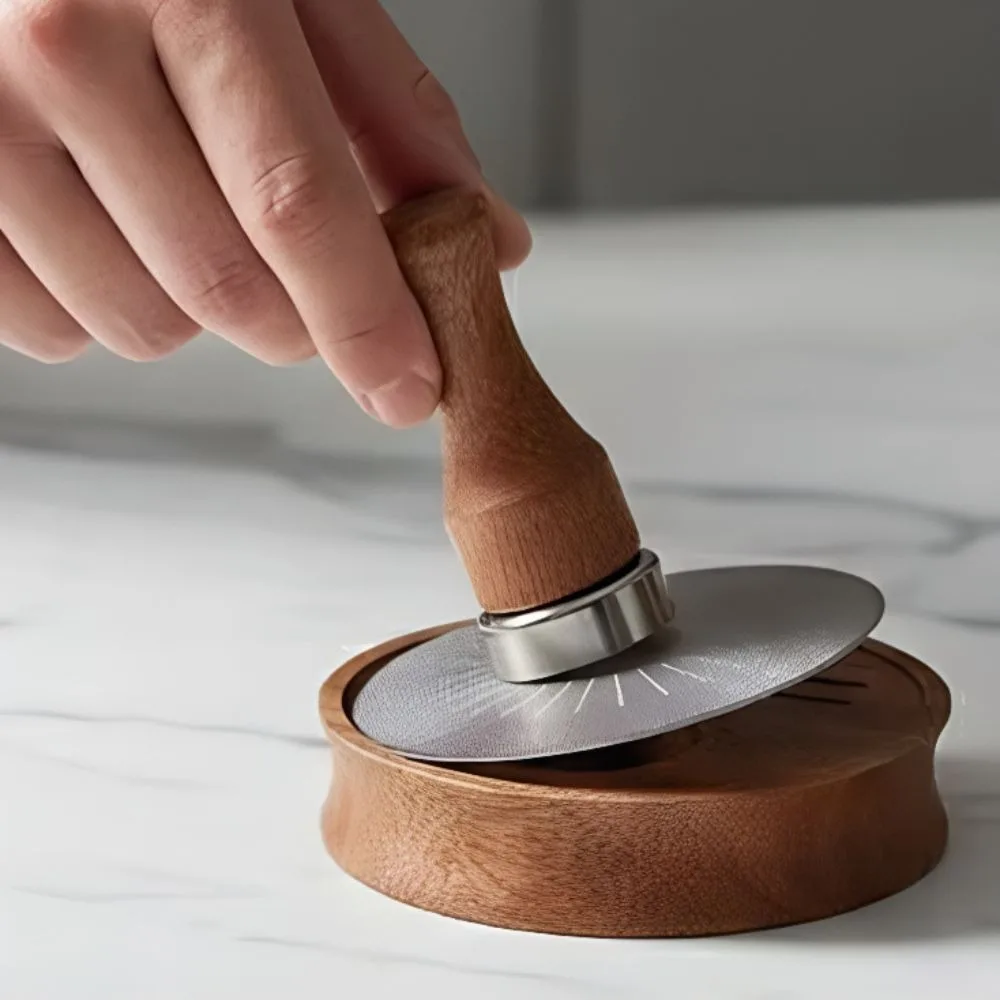 High-magnetic Coffee Powder Screen Magnet Wood Handle Reusable Coffee Powder Screen Magnetic Studs Mini