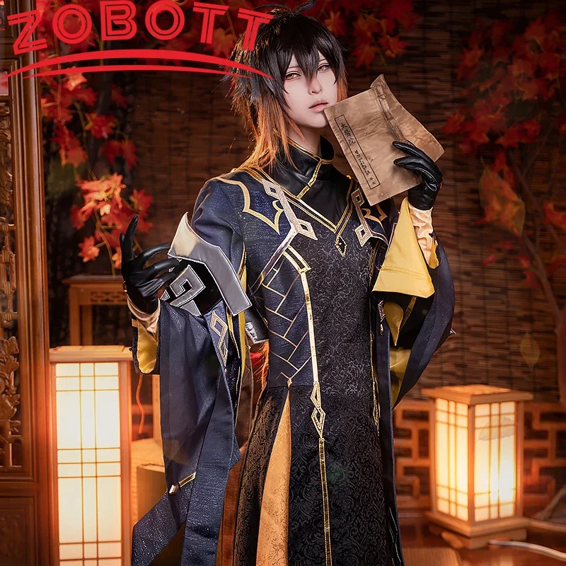 

Zhongli Morax Cosplay Game Genshin Impact S-2XL Cosplay Zhongli Costume Zhong Li Cosplay Halloween Plus Size Customized