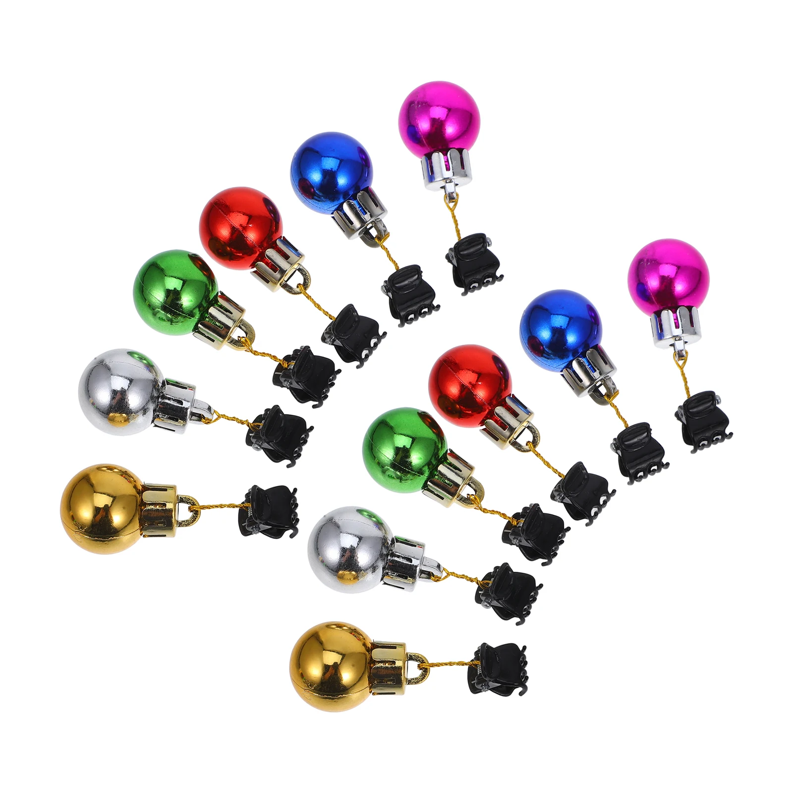 12 stuks kerstbaardclips kleurrijke glanzende gezichtshaarversieringen baarddecoraties vakantiefeestcadeaus voor mannen