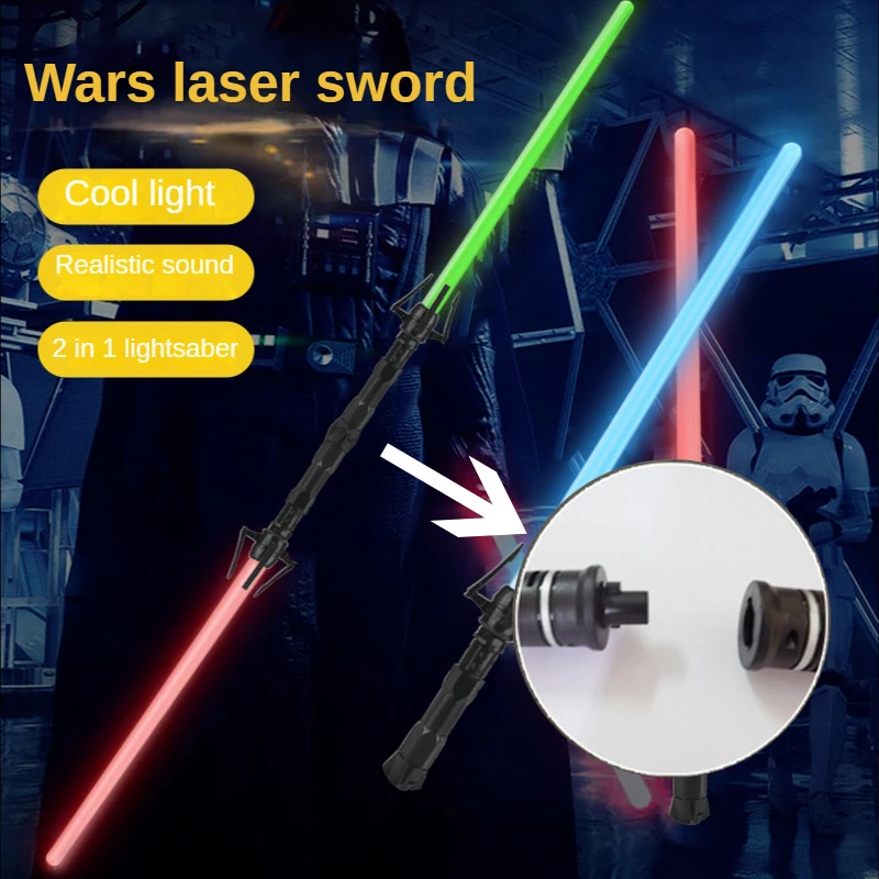 Espada láser de juguete para niños, sable de luz RGB de 80cm, 7 colores que cambian de sonido, Force FX, FOC, Blaster, espada láser Jedi, regalo