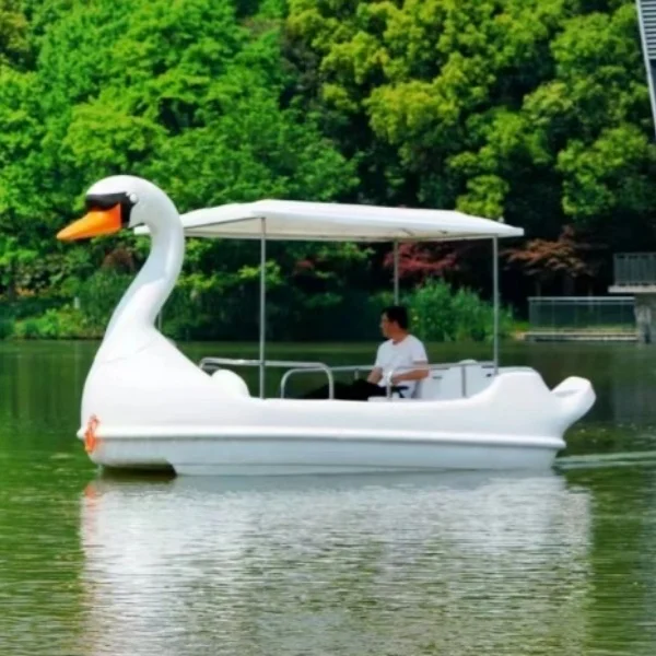 Fresh Style 4-6 Person Electric for Lake Outings Flamingo Swan Pedal Boat