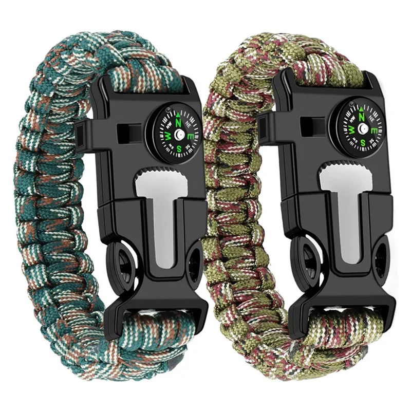 

Umbrella Rope Bracelet Survival Bracelet Multifunctional 5-in-1 Outdoor Umbrella Rope Camping Adventure