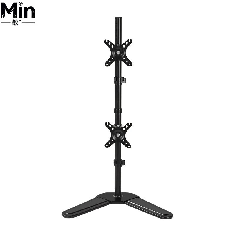 10-32 Inch 360 Degree Full Desktop Clamping Dual Stand Adjustable Arm Holder for LCD LED PC VESA