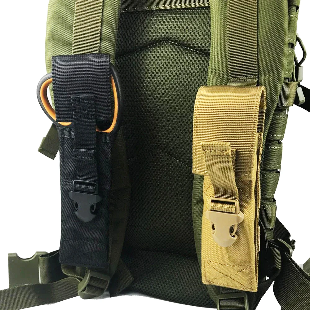 Taschenlampe Tasche Taschenlampe Halter Fall Molle EDC Werkzeug Taille Tasche Outdoor Sport Camping Wandern Jagd Zubehör Schere abdeckung