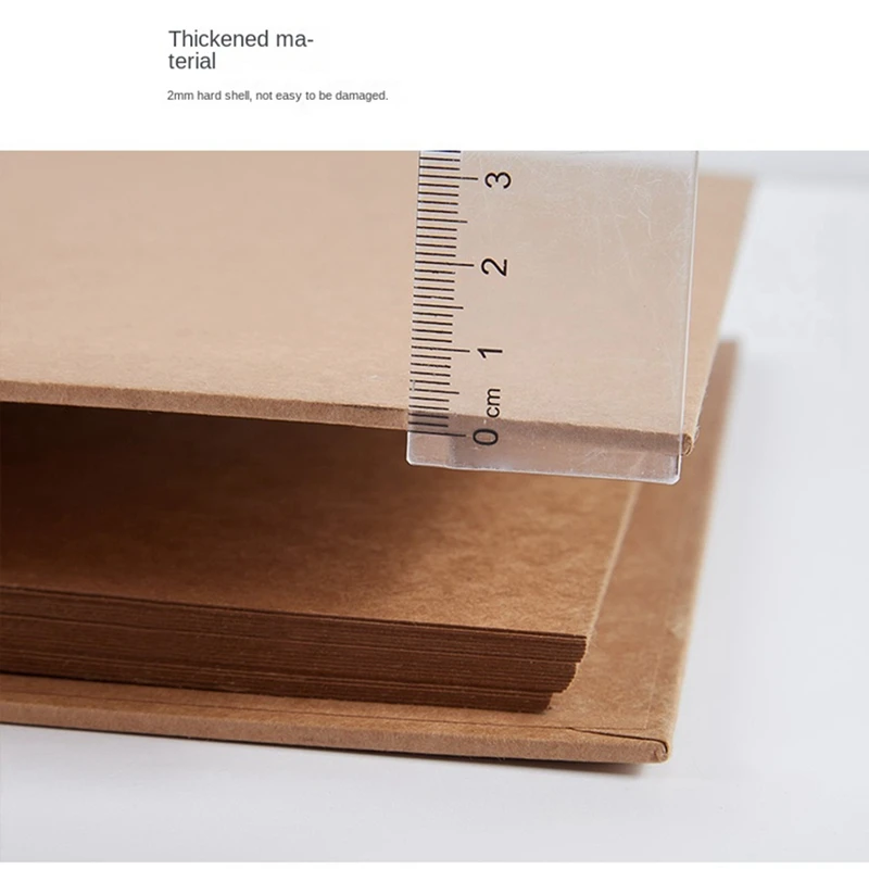 2Pcs A5 Refillable Ring Binder, A5 Kraft Paper Folders With 2 Rings To Add Loose Sheets