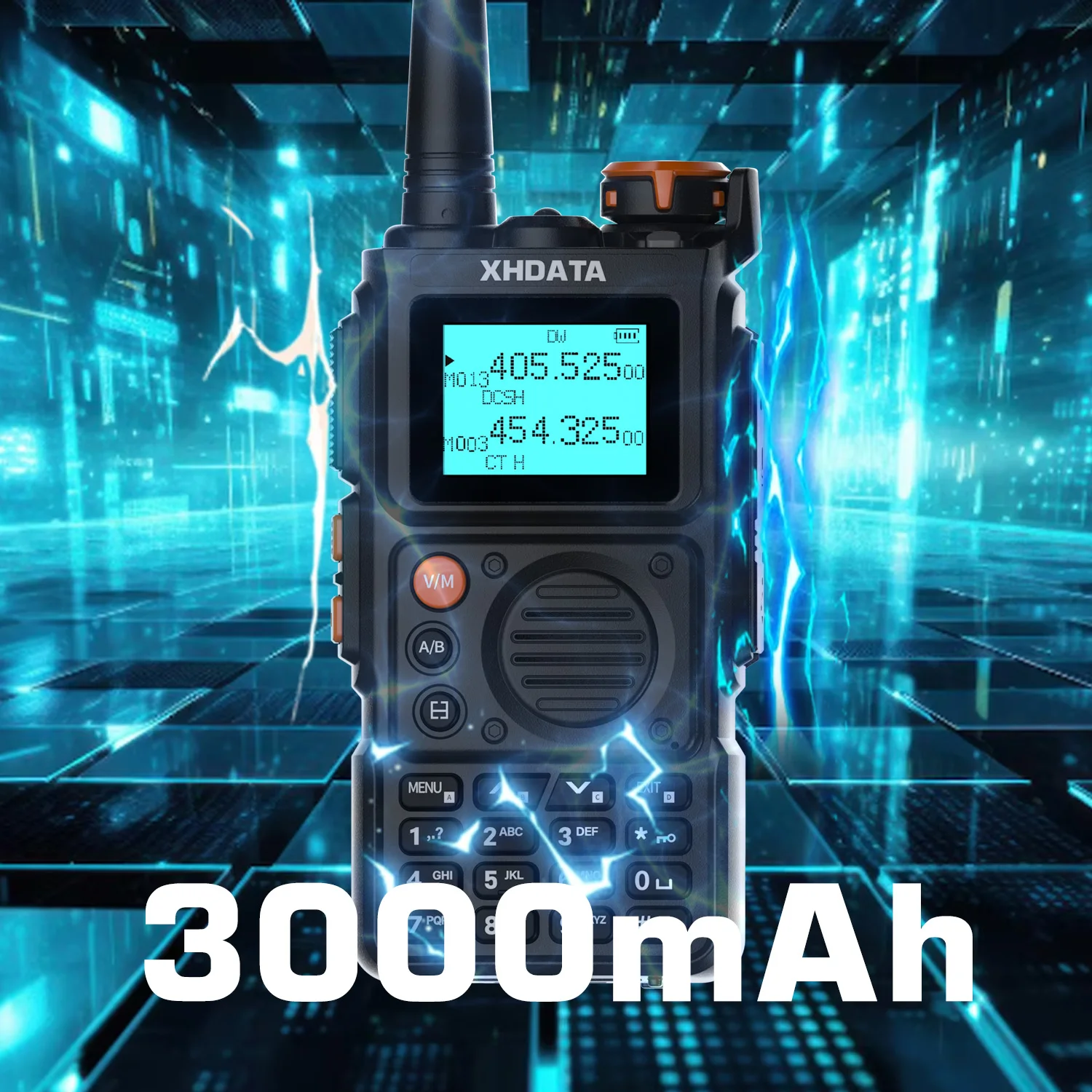 XHDATA E-100 UHF VHF هام راديو لاسلكي تخاطب 3000mAh قوة كامل النطاق TypeC شحن تردد لاسلكي استنساخ طويل المدى
