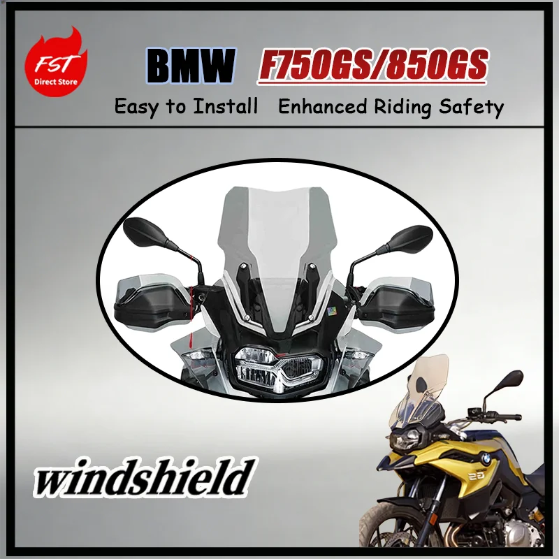 FOR BMW F850GS Aerodynamic Oversize Windscreen - Reinforced Heightened Design for Optimized Airflow Chest & Helmet Protection