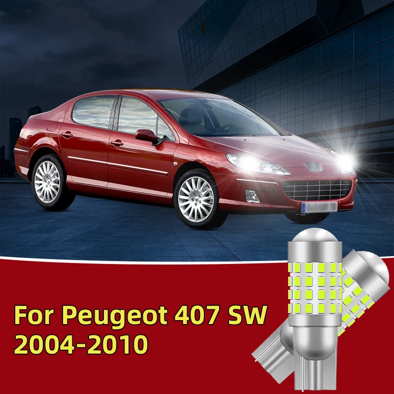 

2PCS Car Led Bulb For Peugeot 407 SW 2004-2010 Clearance Lights T10 W5W side marker position Signal Lamp 12V 24V Auto indicators