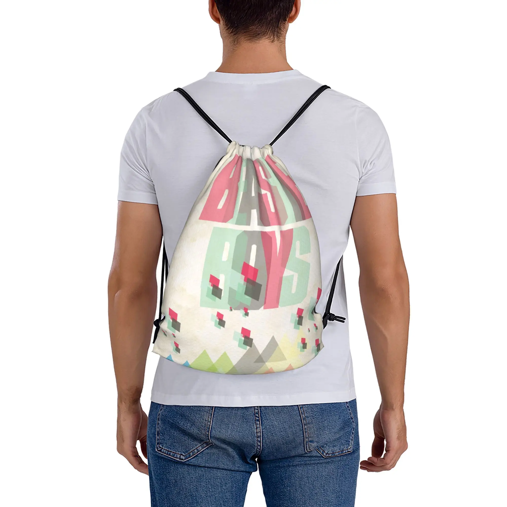 Beastie Boys 6  Multi-function Pocket Men Women Storage Backpack Teenager Travel Bag Print Drawstring Bags
