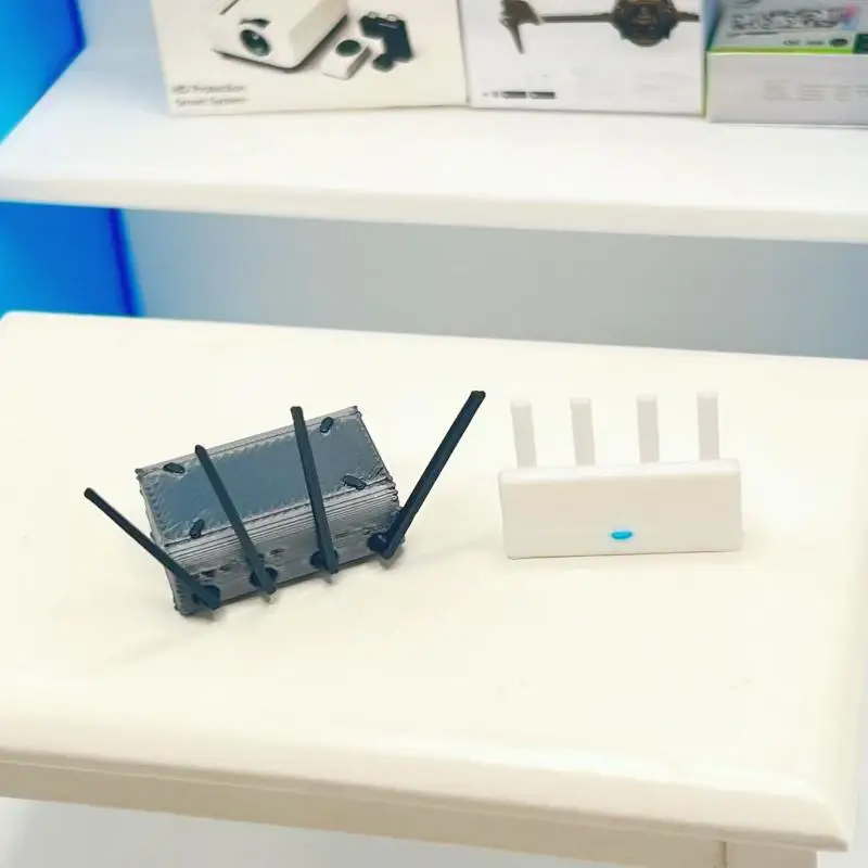 1Pcs 1/12 Mini WiFi Router Model Dollhouse Living Room Scene Decor Realistic Accessory
