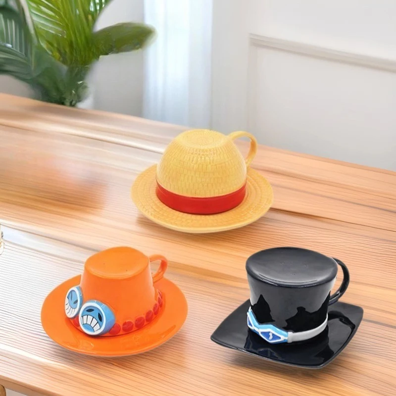 

One Piece Anime Straw hat ceramic coffee cup.milk coffee cup Personalized and creative Cute anime children's tableware