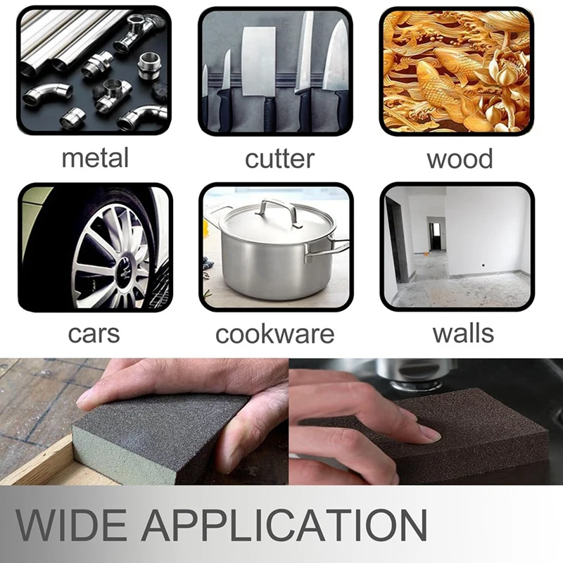 12Pcs Sanding Sponge 220 Grit Fine Sanding Blocks For Drywall Metal Wood Washable And Reusable-A22G