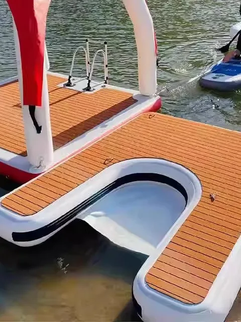 

pier Combined yacht peripheral auxiliary pier U-shaped floating platform Water inflatable floating platform Motorboat