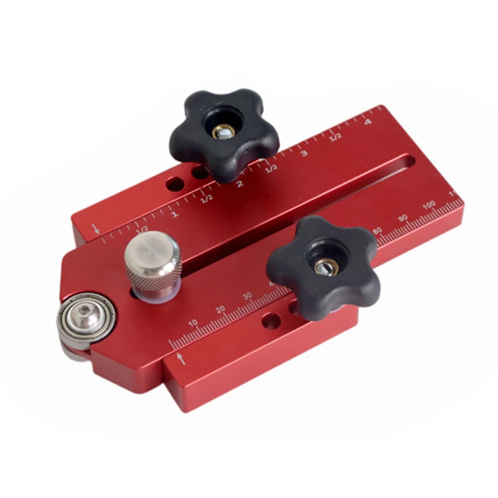 Woodworking Table Saw Limit Clamp Aluminum Alloy Body Red Color Suitable for Carpentry Durable and Wear Resistant