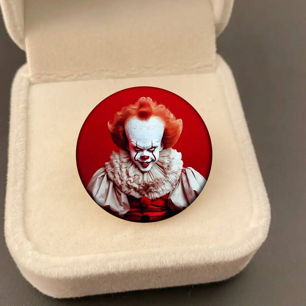 فيلم الرعب It P-Pennywise مهرج أنيمي صفيح دبوس زر مخصص أنيمي دور المدرسة القديمة بروش الكرتون طوق شارة مجوهرات هدية #2