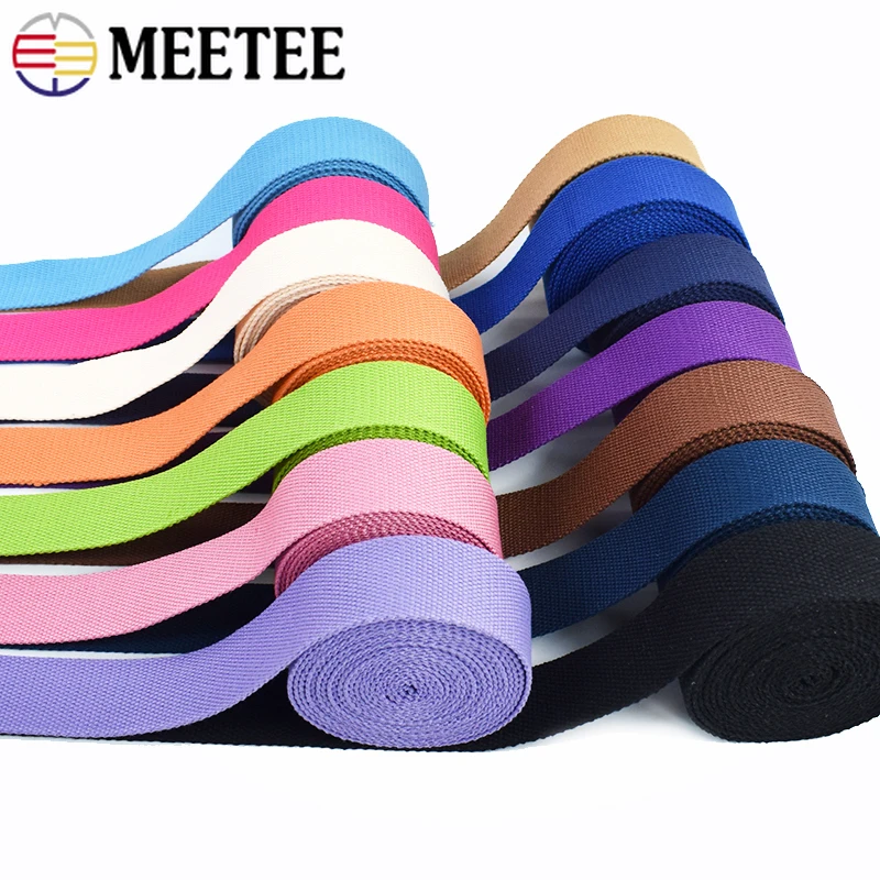 8Meters 20-50mm Cotton Webbing Bands for Bag Straps Garment Decor Canvas Waistband Bias Binding Ribbon DIY Sewing Accessories