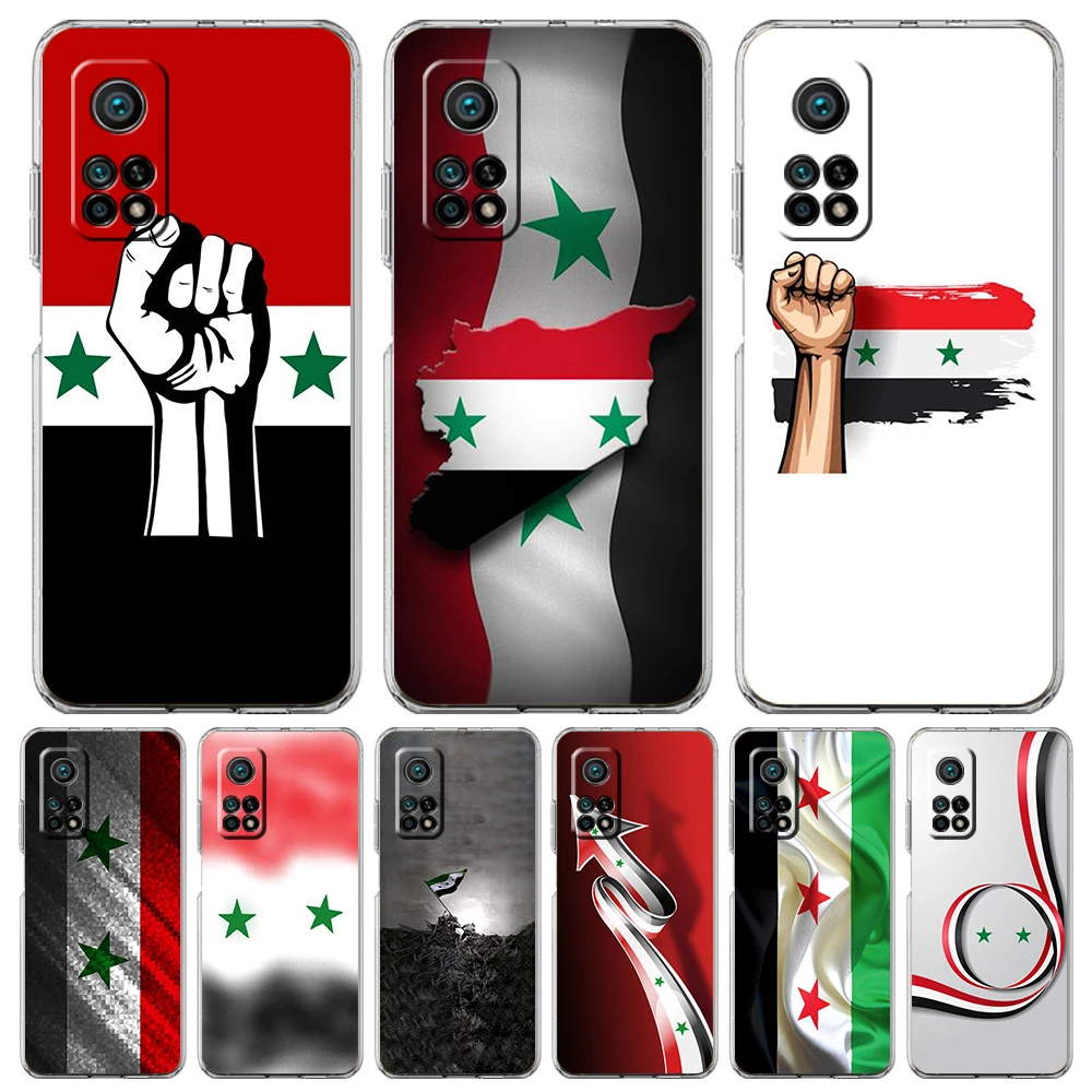 Syrian Syria Flag Transparent Phone Case For Xiaomi Mi Poco X3 X4 NFC F3 M3 M4 12 11 Ultra 11T 11X Pro Lite 5G Soft Shell Coque