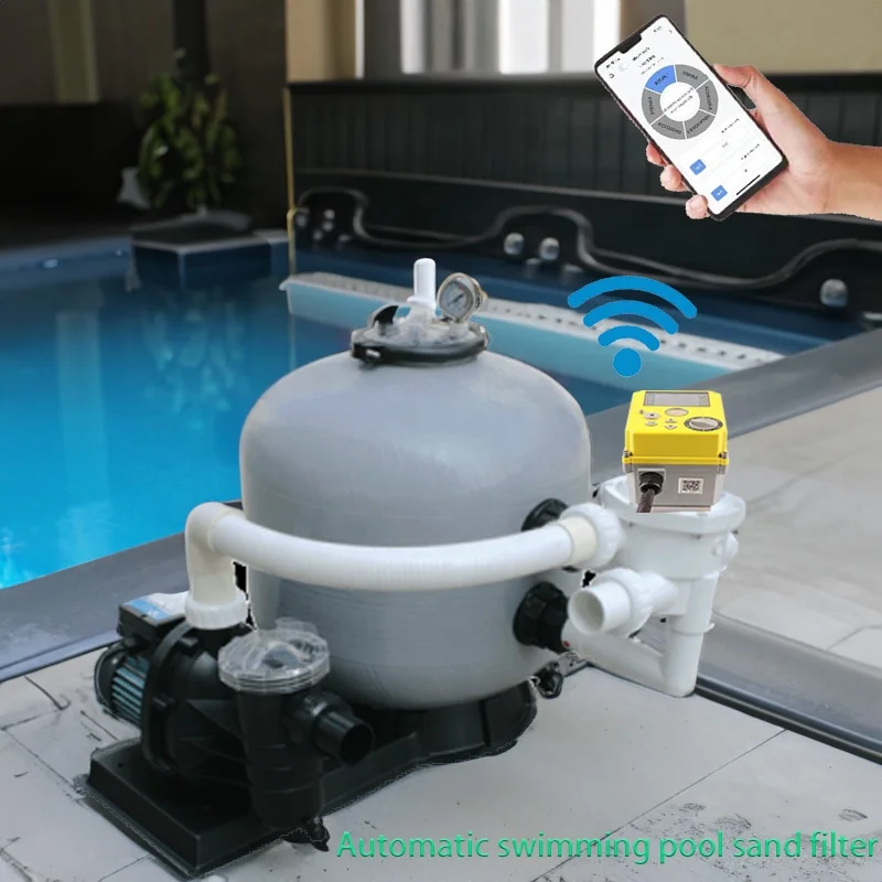 Sand Filter Automatic Backwash System, Intelligent Sand Filter Multi-way Valve, WiFi 6-position Valve Filter