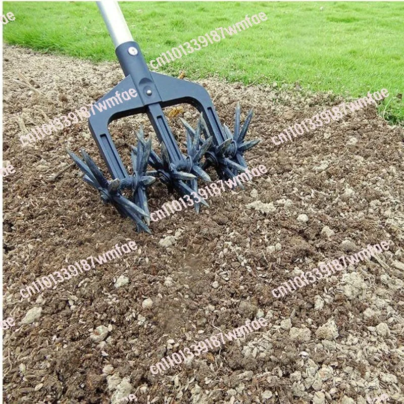 loosening artifact new soil turning tool grass  garden soil looser aerator rotary tiller