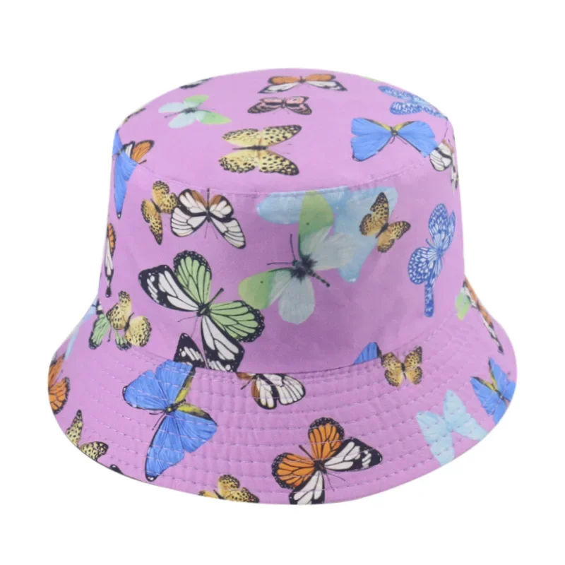 

Hats Outdoor Fishman Cap Wide Brim Beach Butterfly Painted Sun Caps Men Women Bucket Hat Summer Chapeau Adult Buckets Sun Hat