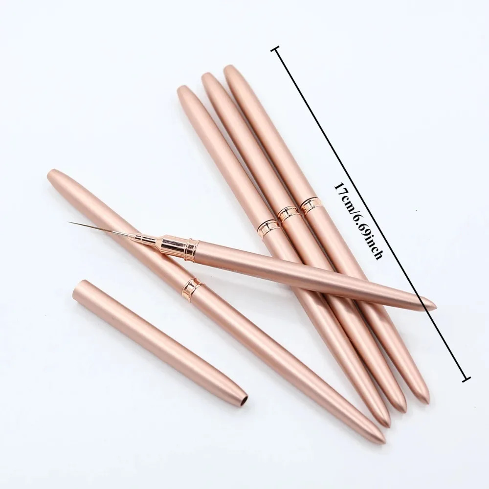 ​ Ensemble de pinceaux pour revêtement d'ongles en Gel UV, 3 pièces, pour peinture de fleurs à rayures françaises en acrylique, Kit d'outils de manucure professionnels ​