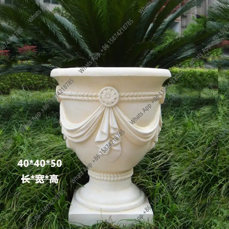 European outdoor retro flower pot sculpture flower ware garden garden indoor and outdoor decoration creative ornament