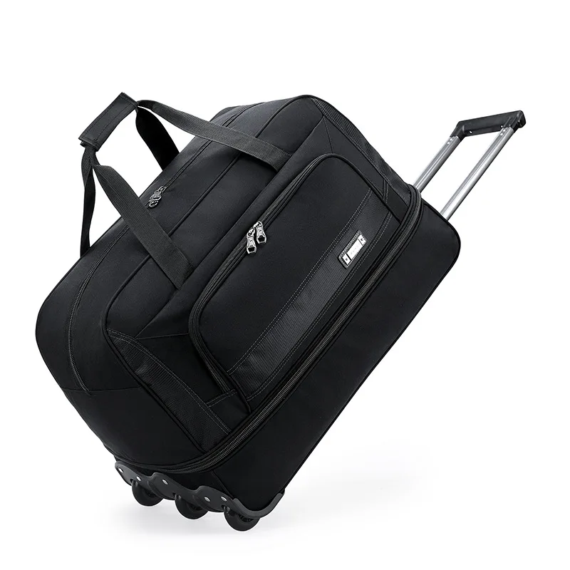 Oxford Cloth Trolley Luggage Bag Large Capacity Travel Bags on Wheels Multifunction Scalable Fashion Zipper Hand Luggage