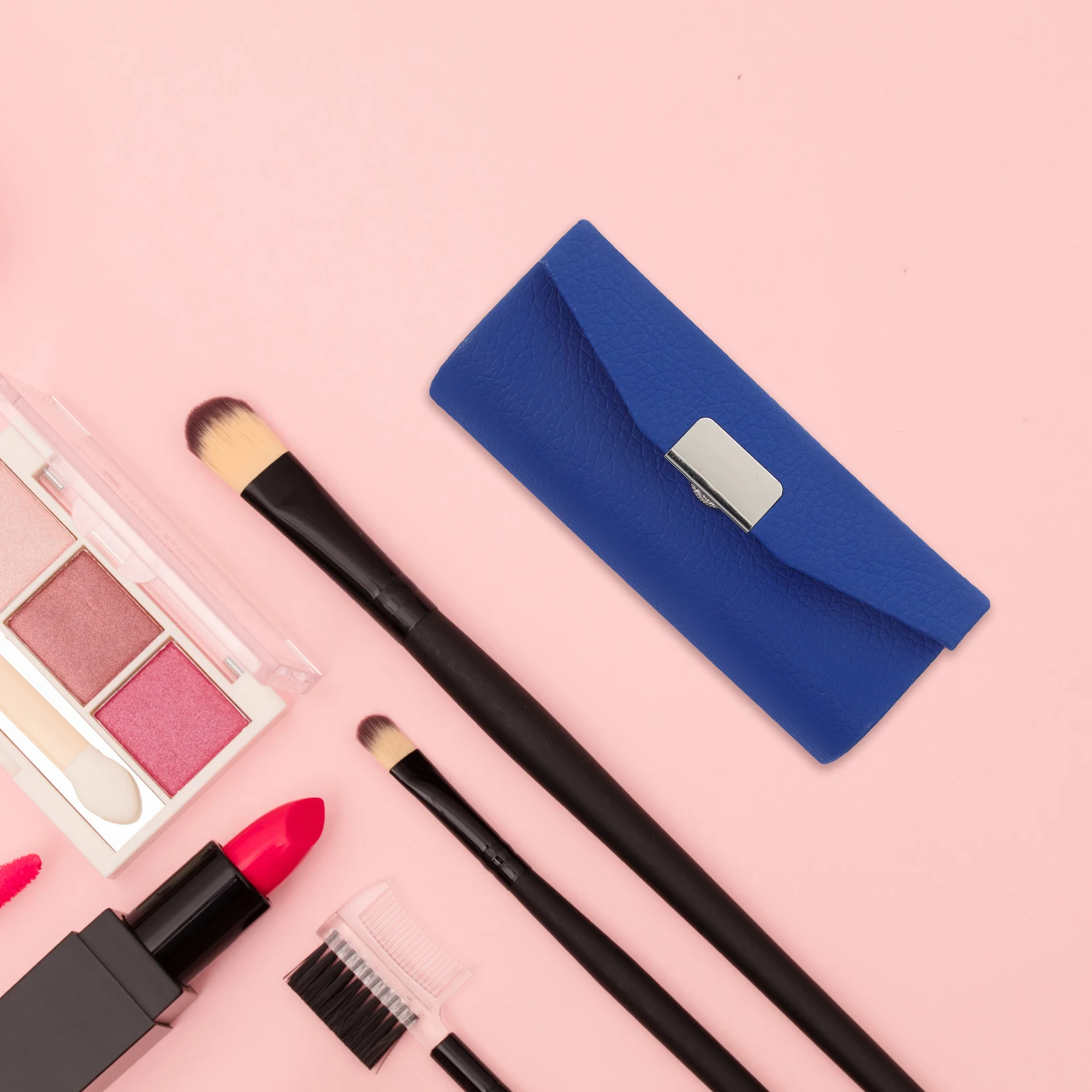 

Small With Mirror Lipstick Case With Mirror For Purse Pu Portable Lipstick Holder For Outdoor Travel Compact Makeup Organizer