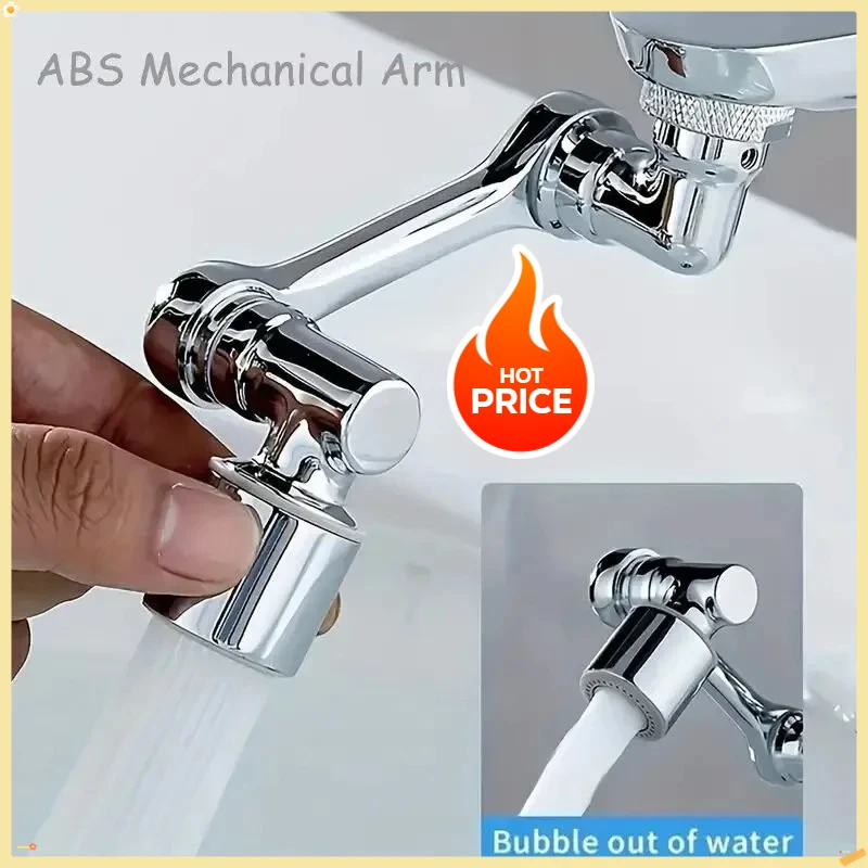 2pcs/1pcs Faucet Extender ABS Robotic Arm,Single Mode,1080° Rotating Universal Faucet Extension, Swivel Faucet For Bathroom Sink