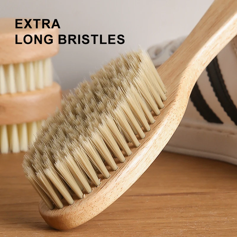 Shoe Cleaning Brushes Laundry Brushes Rubber Wood Bristles Soft Bristles Not Harm Shoes Clothes Household Cleaning Tools