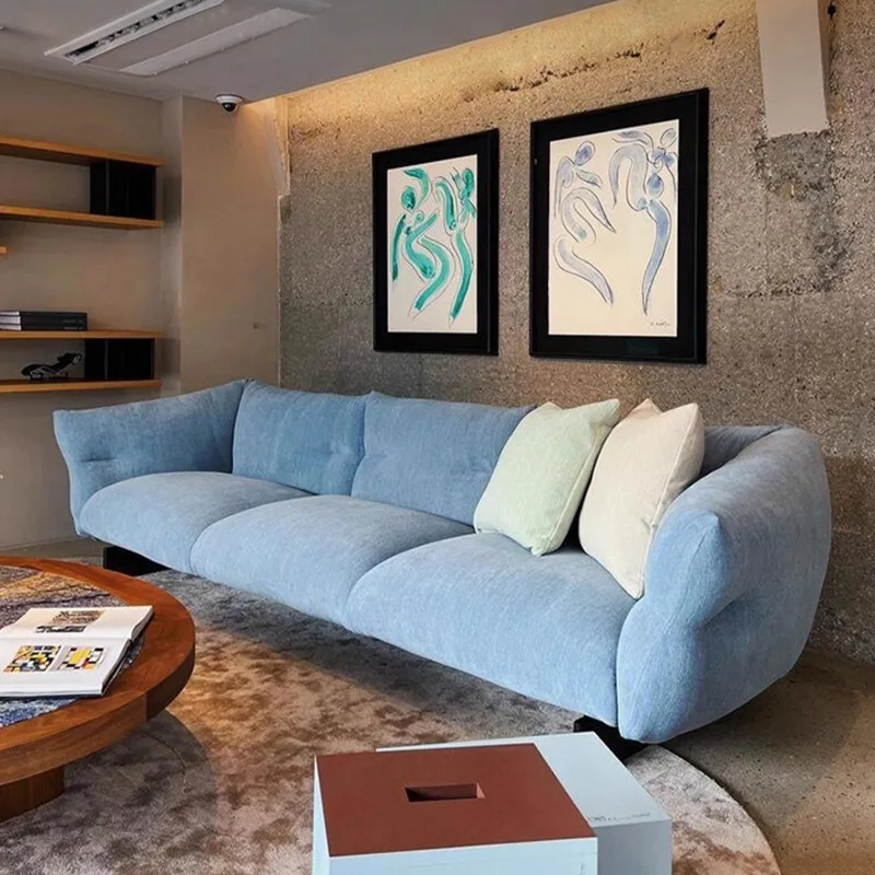 

French large flat-floor living room module petal combination sofa new cloud sofa