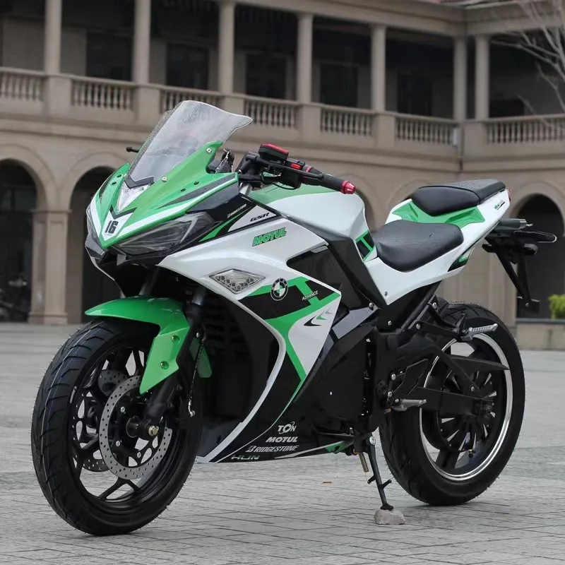 2024 Model High-Speed Racing Electric Motorcycle 8000W Power with 72V 120ah Battery Top Speed 160km/h