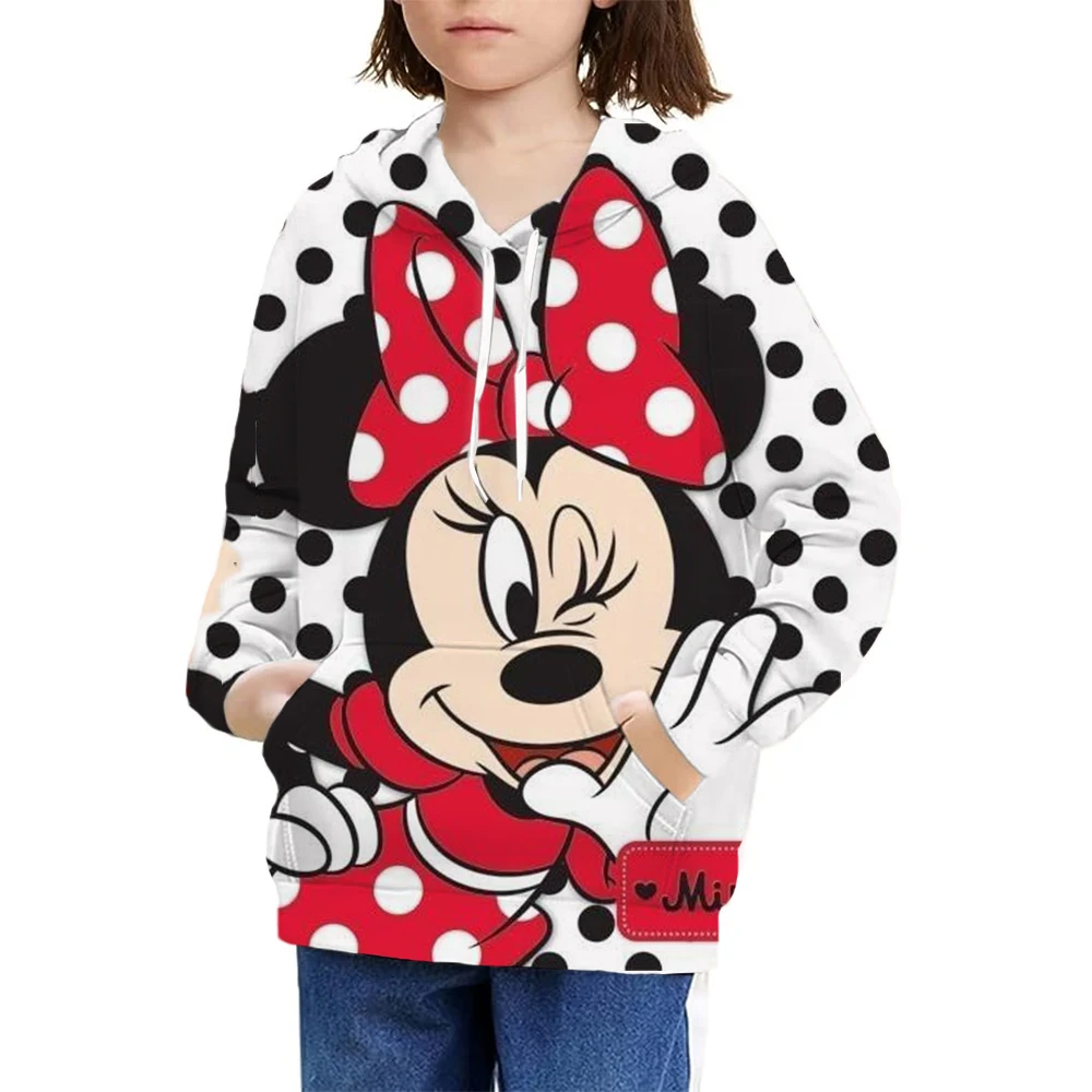 

Baby Girls Mickey Mouse Hoodies Clothes Spring Autumn Lovely Hooded Tops Cartoon Casual Long Sleeves Sweatshirts 1-14 Years Old