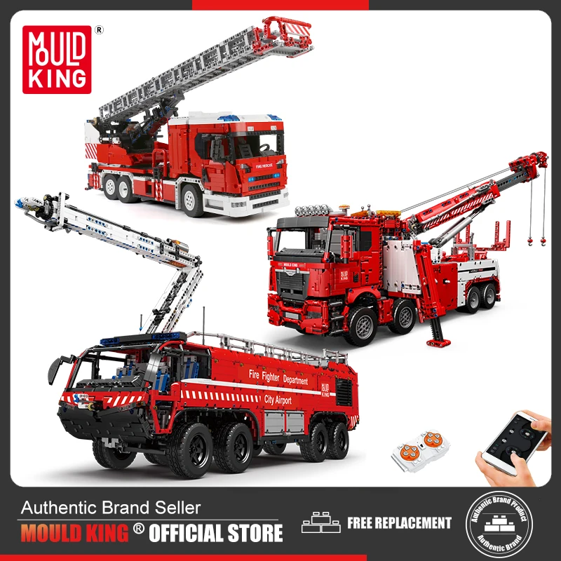 MOULD KING 13107 Technical Crane Truck Building Blocks for Adults APP Remote Control Car Bricks Engineering Toys Christmas Gifts