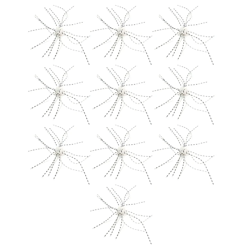 10 قطعة الطعوم الاصطناعية النردات على شكل الصيد إغراء غرق بطيء شعيرات مرنة إغراء المياه المالحة الطعوم ملحقات صيد سمك #2