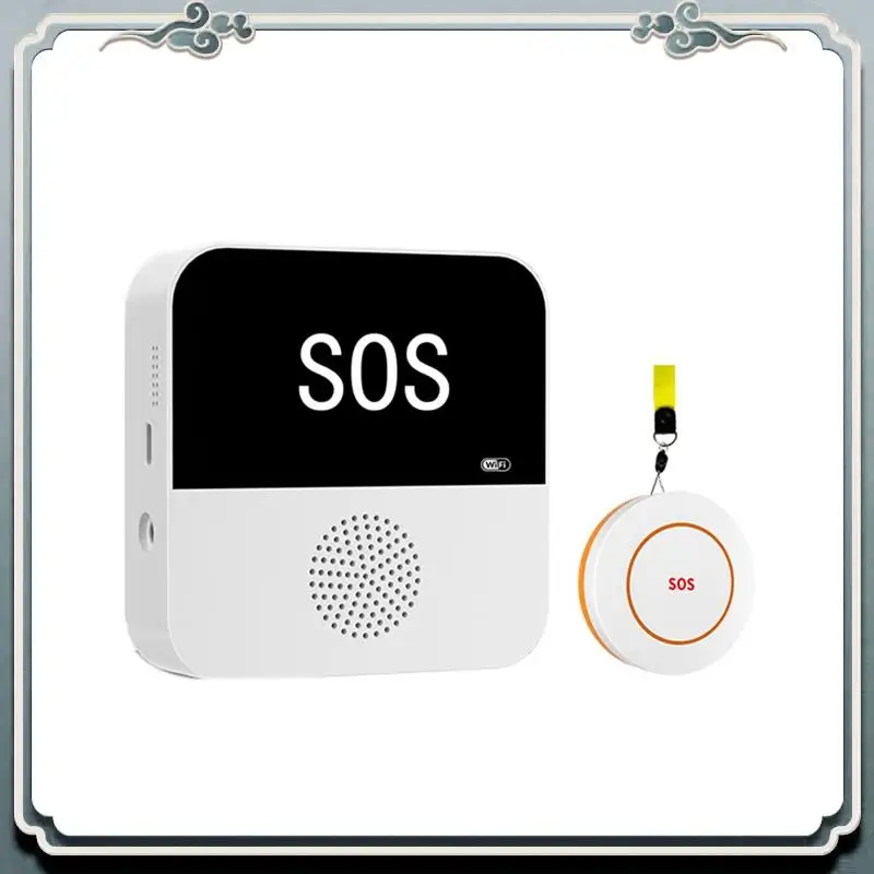 

Wireless Elderly Caregiver Pager Button Built-In Multiple Bell Pager With SOS Emergency Call Fit For Patient Elderly