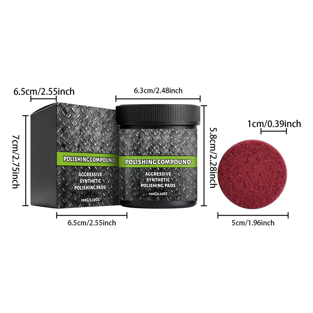 Polishing Compound Paste Metal Polish For Car Scratch Remover Stainless Steel Aluminum Chrome Surface Restore Shine Auto Care view 6