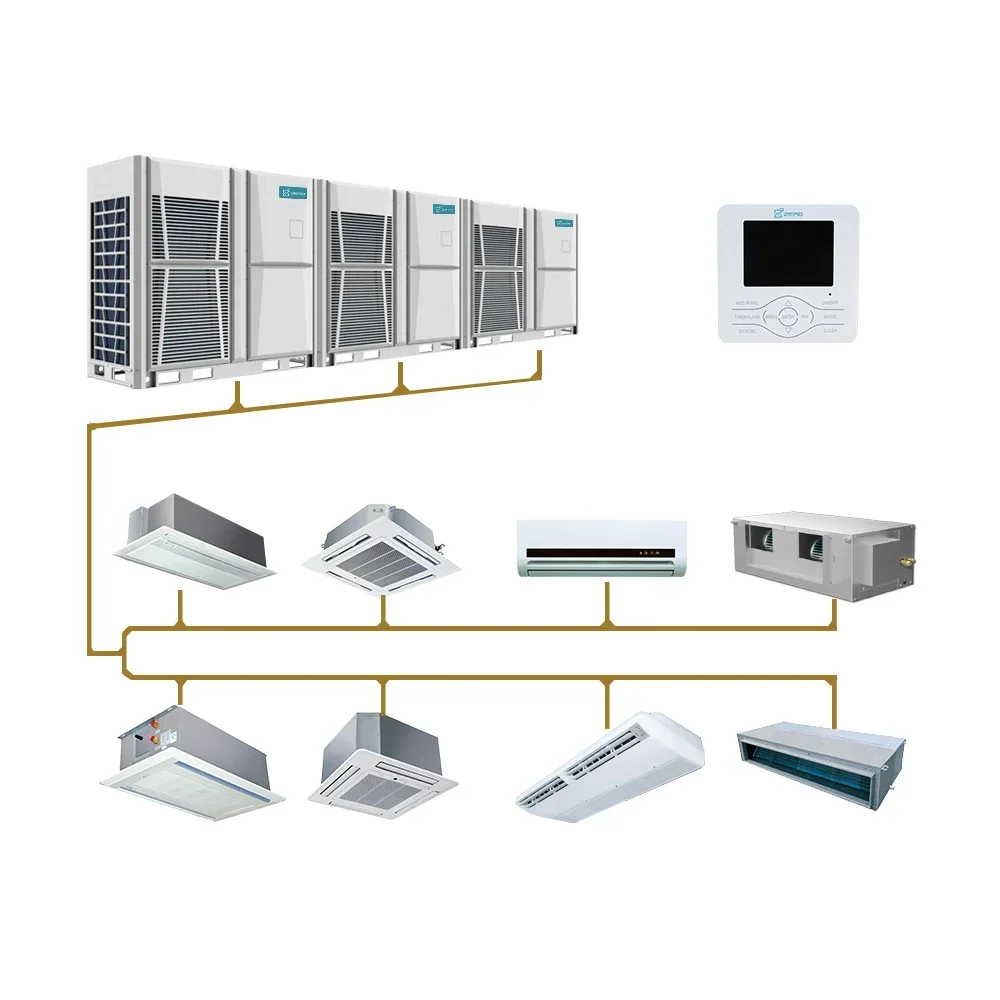 Commercial indoor ceiling mini vrv vrf ac units conditioning airconditioner central hvac system ducted split vrf air conditioner